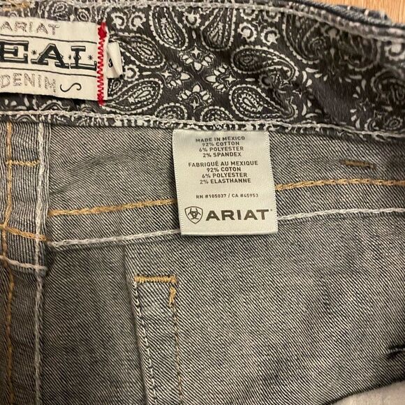 Ariat REAL Womens Whipstitch Mid Rise Boot Cut OCEAN Blue Jeans 10014022 34R - Picture 3 of 10